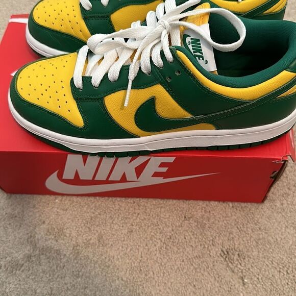 Nike Dunk Low men’s 5.5 women’s 7 green/yellow - Picture 7 of 9